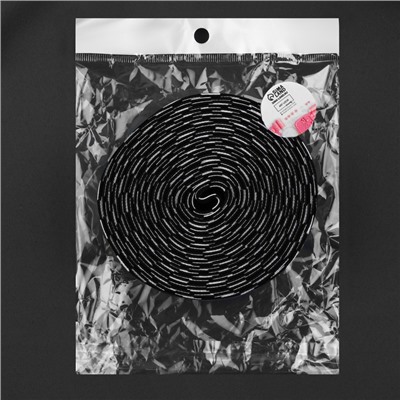 Резинка тканая, мягкая, 40 мм, 4.5 ± 1 м, цвет чёрный/белый