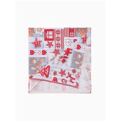 Скатерть новогодняя рогожка DomoVita Чудеса 150×150 см, хл100%, 170 г/м²