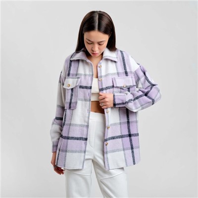 Рубашка женская утепленная MIST, размер 48, лиловая