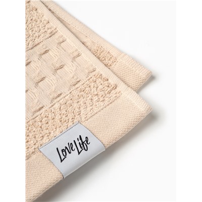 Полотенце махровое LoveLife «Регистан» 70×130 см, бежевое, 100% хлопок, 500 г/м²