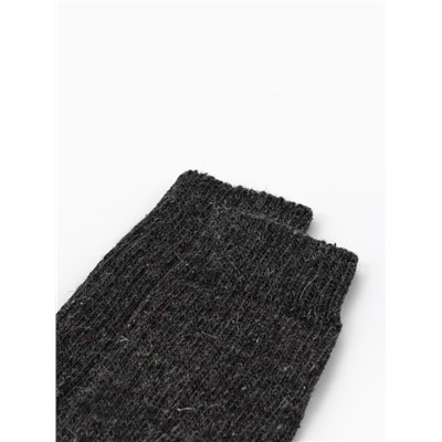 Носки мужские шерстяные в рубчик, размер 27, серые