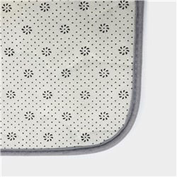 Коврики для ванной и туалета Доляна «Галька, ракушки», 2 шт., 40×50 см, 50×80 см, серые