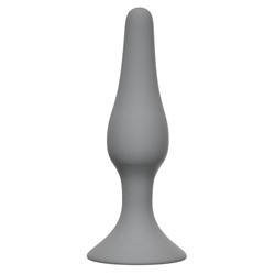 Серая анальная пробка Slim Anal Plug XL - 15,5 см.