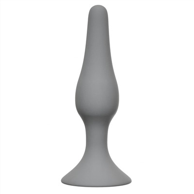 Серая анальная пробка Slim Anal Plug Medium - 11,5 см.
