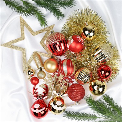 Елочное украшение 58 штук Ассорти / HX-26 /уп 16/