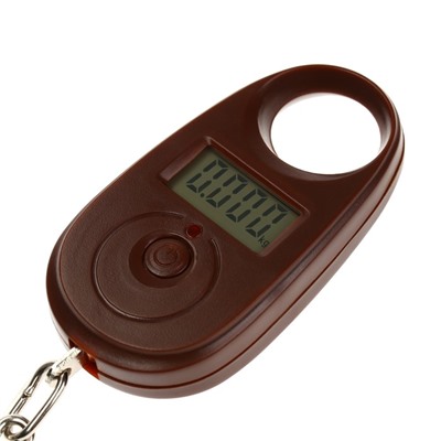 Весы-безмен Luazon LVU-01, электронные, до 25 кг, точность до 5 г, подсветка, коричневые