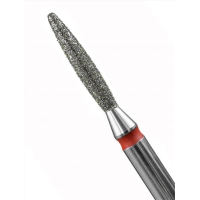 MANITA Фреза алмазная пламя тупое для аппаратного маникюра 856.104.244.100.018 ФАПЗ-1.8-10М, красная насечка, ø 1,8 мм, 5 шт. 28344