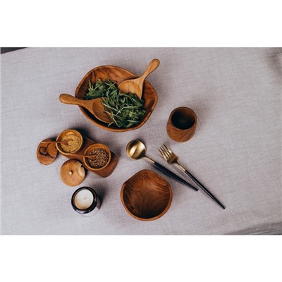 УЦЕНКА Тарелка 20×18×8 см, тиковое дерево