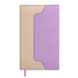Ежедневник недатированный А6+ 240 стр. 70675 "ПЛЕЗИР БЕЖЕВЫЙ/СИРЕНЕВЫЙ" Феникс