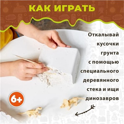 Раскопки «Набор юного палеонтолога», 3 динозавра