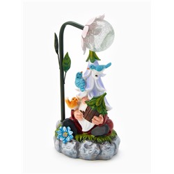 Садовая фигура из полистоуна «Гном лесничий», 25×14×12 см, с подсветкой