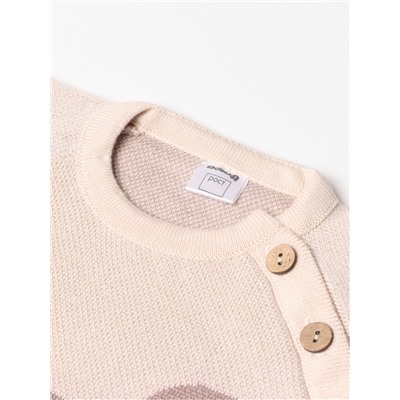 Комбинезон вязаный Крошка Я «Мордочка», рост 86-92 см, бежевый