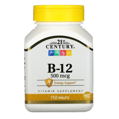 21st Century, B-12, 500 мкг, 110 таблеток