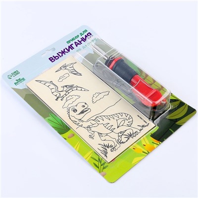 Выжигание и роспись по дереву «Динозавры», набор для творчества