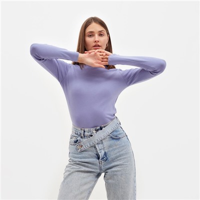 Водолазка женская MINAKU: Basic line, размер 44, сиреневая