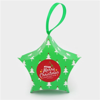 Подарочная коробка игрушка на ёлку складная «Звезда ели» 7×5.5×2 см