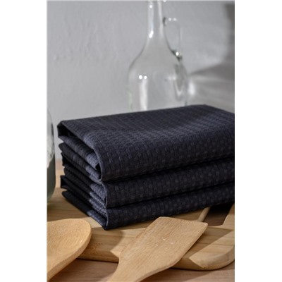 Набор вафельных полотенец в подарочной упаковке (Графит)