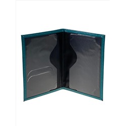 Обложка на паспорт из натуральной кожи, цвет зеленый