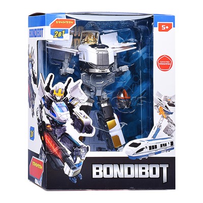 Трансформер 2в1 "Робот-поезд" цвет коричневый, BOX 27,6х21,3х10,9см