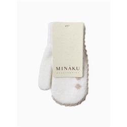 Варежки детские MINAKU, цвет молочный, 15 см