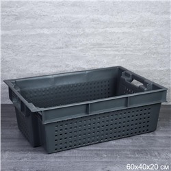 Ящик для овощей черный 600х400х200 /уп 1/