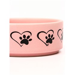Миска керамическая «Кошачья мордочка» матовая 180 мл - 10.5 10.5×4 см, розовая