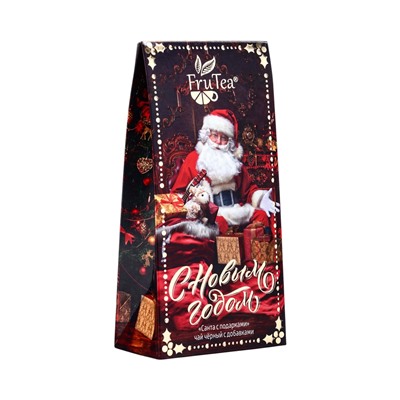 Чай черный новогодний «Санта с подарками», с добавками, 50 г