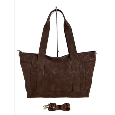 Женская сумка из искусственной замши, цвет шоколад