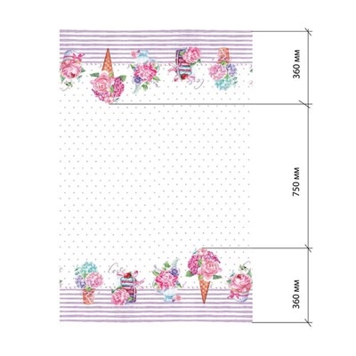 Скатерть «Этель» Сладости 180×147 см, 100% хлопок, репс 210 г/м²