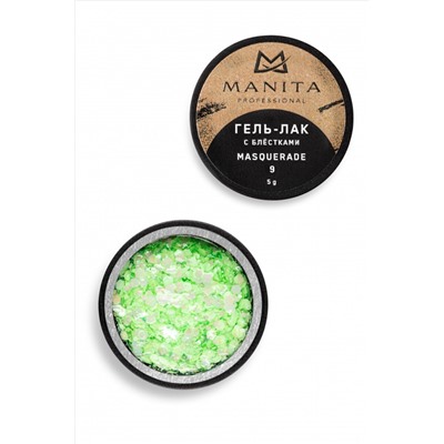 Manita Professional Гель-лак для ногтей с блёстками / Masquerade №09, 5 г KRISTALLER, 1229996