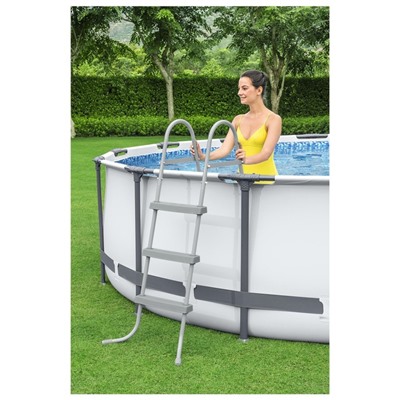 Бассейн каркасный Bestway Steel Pro MAX 56950, 427×107 см, фильтр-насос, лестница, тент, круглый