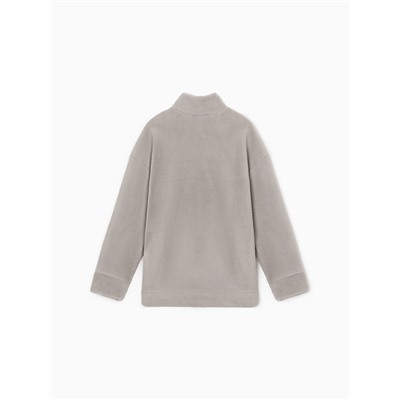 Свитшот флисовый детский MINAKU: Fleece Soft, серые, рост 116 см