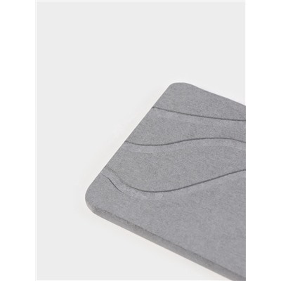 Подставка диатомитовая для губки и аксессуаров для ванной, 25×10 см, серая
