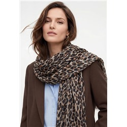 600999 Женский палантин, анималистичный принт