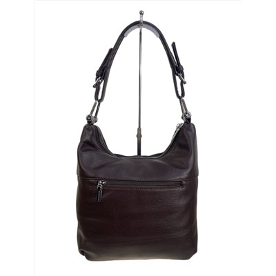 Женская сумка из искусственной кожи, цвет шоколад