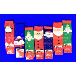 Лиза термоноски детские внутри махра Новогодние арт. 5330