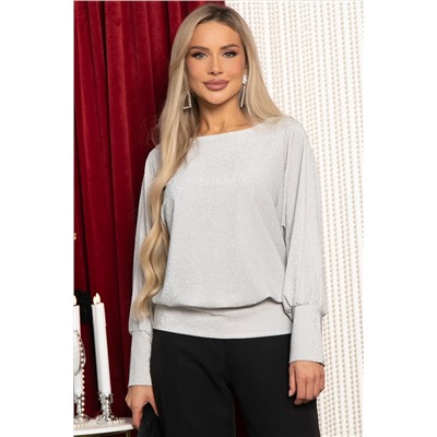 Блуза праздничная Гостья из будущего (серебро) Б14778-19М