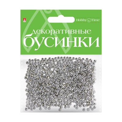 Бусины круглые серебряные  3 мм 2-371/02 Альт