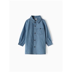 Рубашка детская джинсовая KAFTAN, размер 30 (98-104 см), голубая