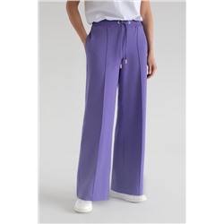 Прямые трикотажные брюки на резинке из футера двухнитки эластичные VILATTE, 1228112