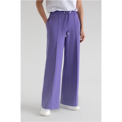 Прямые трикотажные брюки на резинке из футера двухнитки эластичные VILATTE, 1228112