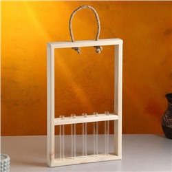 Подарочный ящик «Рамка», 26×5×40 см, деревянный, 5 колб