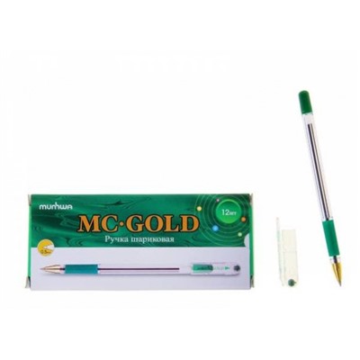 Ручка шариковая MC GOLD зеленая 0.5мм BMC-04 MunHwa