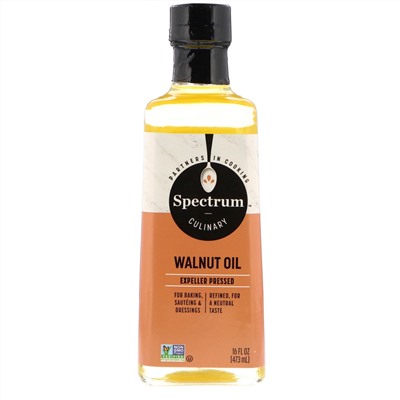 Spectrum Culinary, Walnut Oil, Expeller Pressed, 16 fl oz (473 ml)