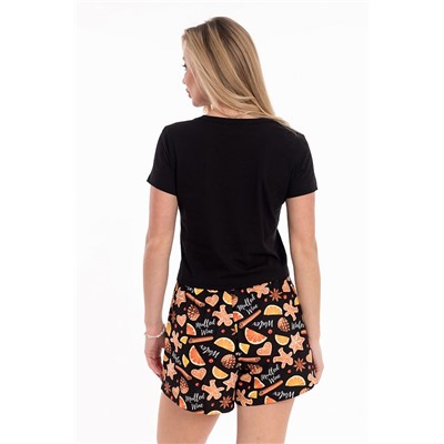 Пижама футболка и шорты М325441Пчо