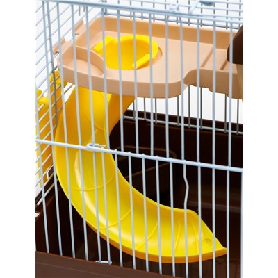 Клетка для грызунов «Пижон», 27×21×26 см укомплектованная, коричневая