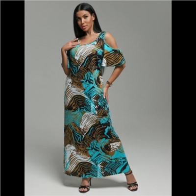 Платье Новелла (Зебра изумруд)