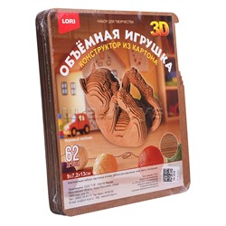 Конструктор из картона. Объёмная игрушка "Игривый котёнок"