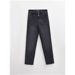 Mom Fit CONTE CON-664 Джинсы mom с эффектом потертости и застежкой на две пуговицы