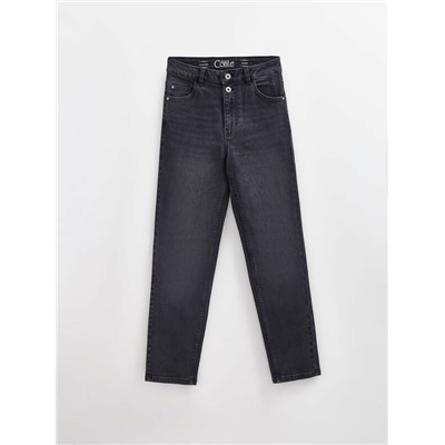 Mom Fit CONTE CON-664 Джинсы mom с эффектом потертости и застежкой на две пуговицы